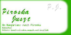 piroska juszt business card